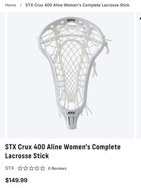 STX Women's Crux 400 White Lacrosse Head